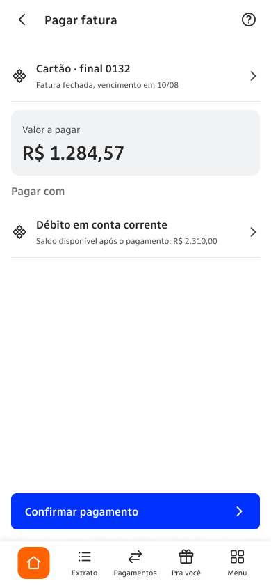 Executar o pagamento