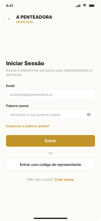 Iniciar sessão