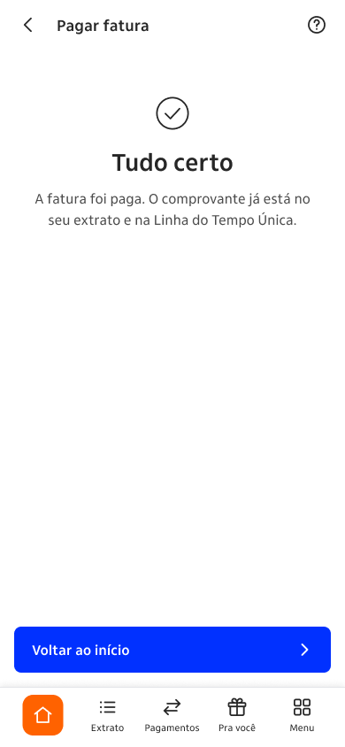 Tarefa concluída