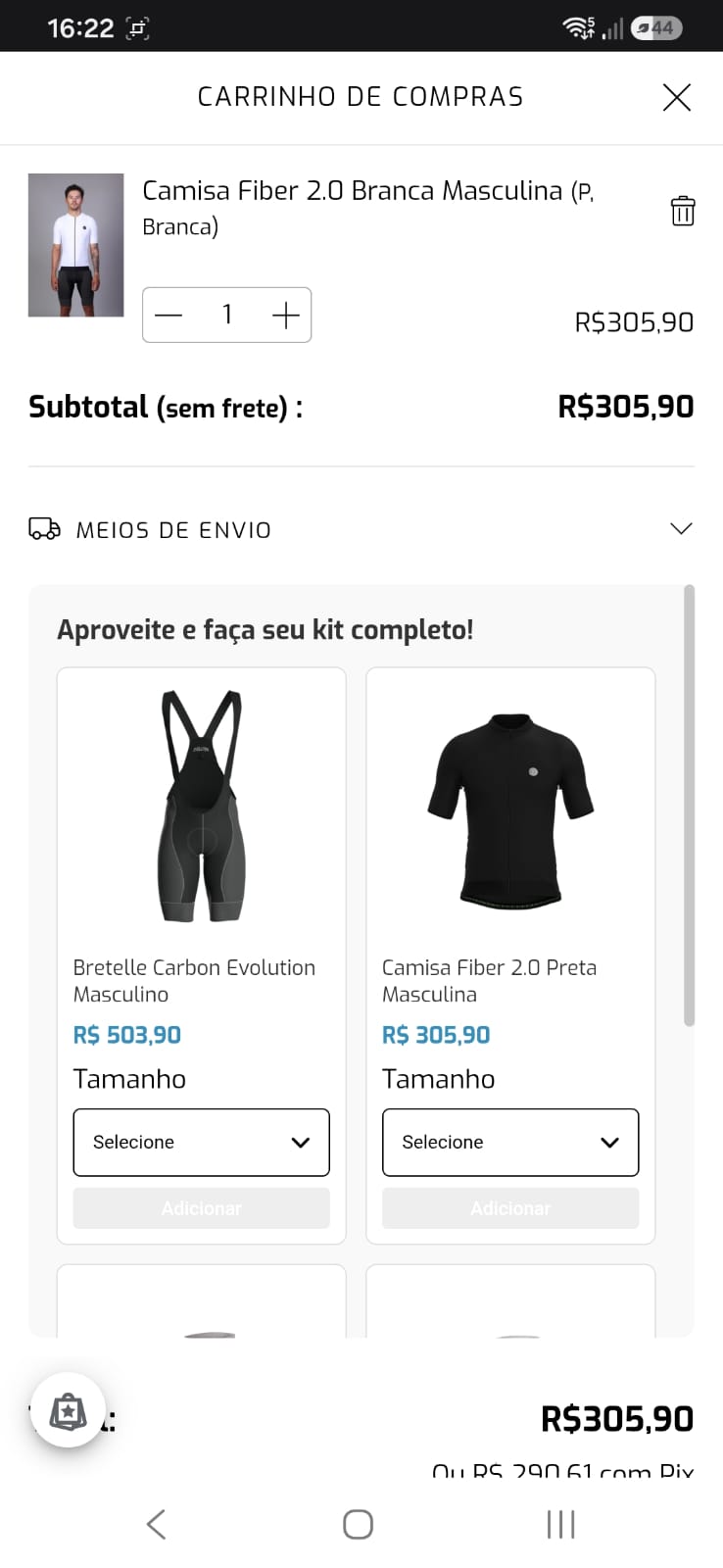 Revisar o carrinho