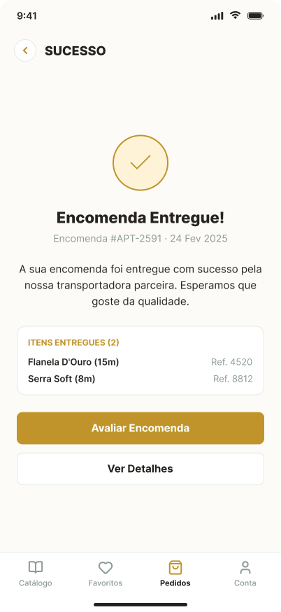 Confirmação de entrega